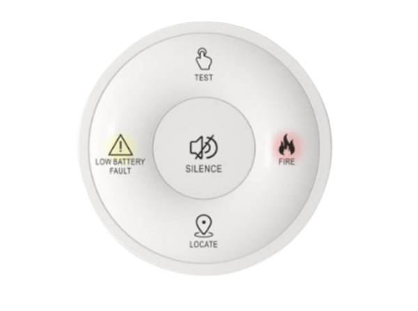 Emerald Photoelectric Wireless Interconnected Smoke Alarm, 6 Pack with Bonus Remote Control - The Smoke Alarm Store