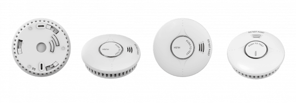 Emerald Photoelectric Wireless Interconnected Smoke Alarm, 6 Pack with Bonus Remote Control - The Smoke Alarm Store