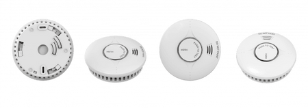 Emerald Photoelectric Wireless Interconnected Smoke Alarm, 6 Pack with Bonus Remote Control - The Smoke Alarm Store